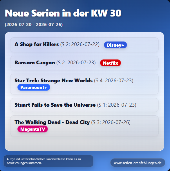 New series in week 30
