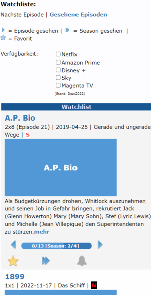 Watchlist Example